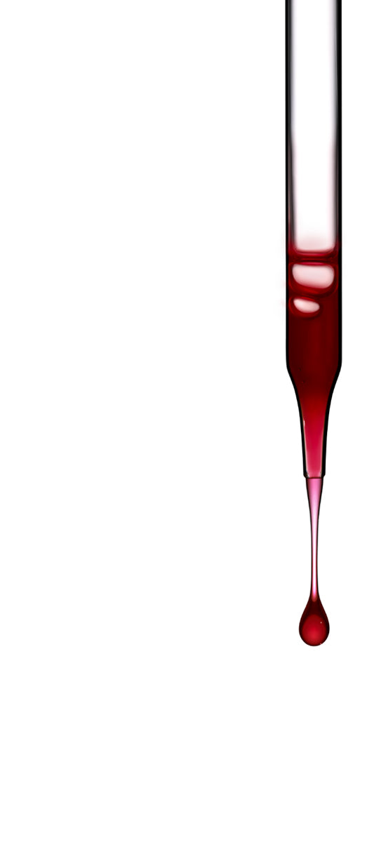 red liquid dripping
