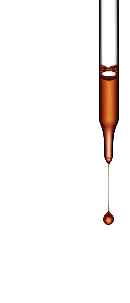 pipette of brownish liquid