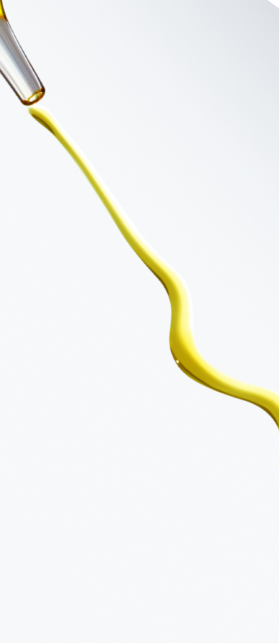 a squirt of yellow liquid